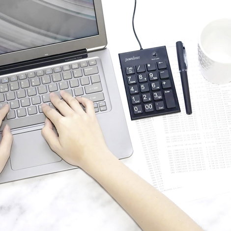 Perixx PERIPAD-202 H B Számtömb USB Multimédia gombok Fekete 4. kép
