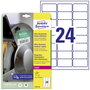 Avery-Zweckform L7912-10 Fólia címkék 63.5 x 33.9 mm Polietilén fólia Fehér 240 db Véglegesen tapadó bélyegkép