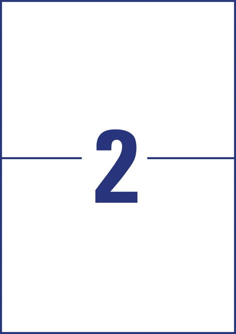 Avery-Zweckform L7916-10 Fólia címkék 210 x 148 mm Polietilén fólia Fehér 20 db Véglegesen tapadó Sz 4. kép