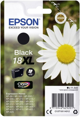 Epson T1811, 18XL #####Tinte Eredeti Fekete