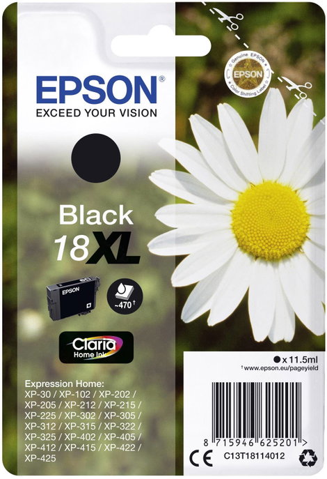 Epson T1811, 18XL #####Tinte Eredeti Fekete