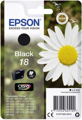 Epson T1801, 18 #####Tinte Eredeti Fekete