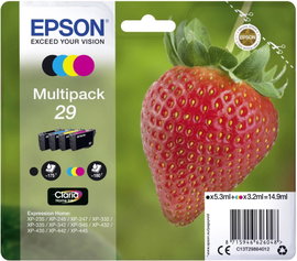 Epson T2986, 29 #####Tinte Eredeti Fekete, Cián, Bíbor, Sárga