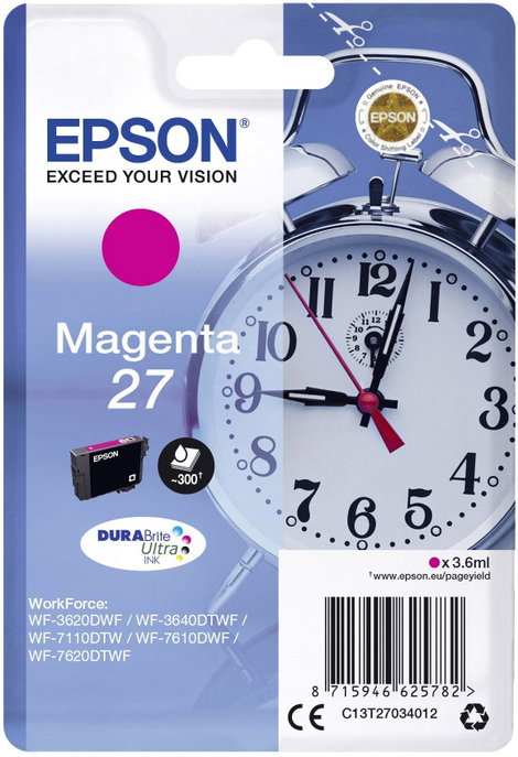 Epson T2703, 27 #####Tinte Eredeti helyettesíti Epson C13T27034012 Bíbor