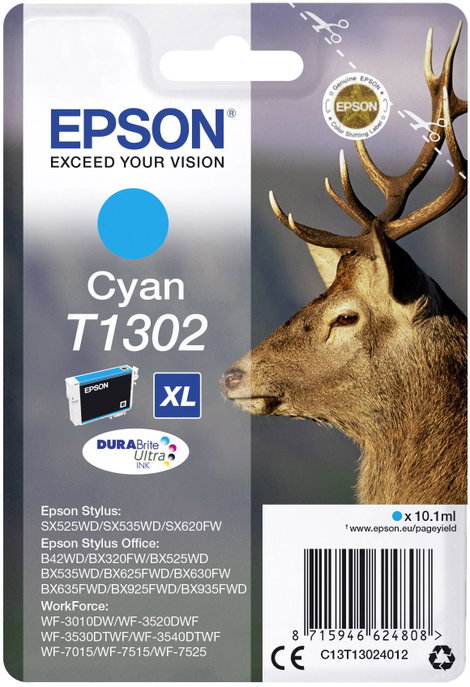 Epson T1302 #####Tinte Eredeti Cián