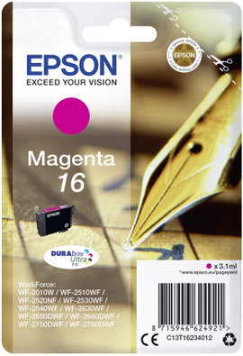 Epson T1623, 16 #####Tinte Eredeti helyettesíti Epson C13T16234012 Bíbor