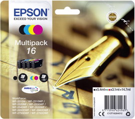 Epson T1626, 16 #####Tinte Eredeti Fekete, Cián, Bíbor, Sárga