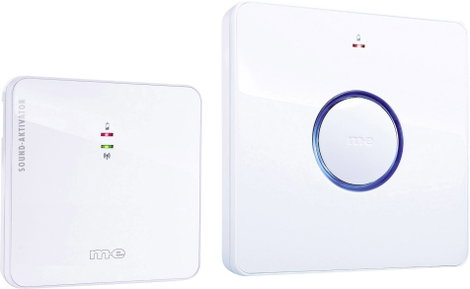 m-e modern-electronics 41094 Rádiójel vezérlésű csengő Teljes készlet Aktív hangjelzés