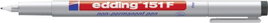 Edding Alkoholos filc 151 F non-permanent pen Fekete 4-151001
