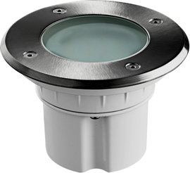 Heitronic MESSINA 500148 LED-es padlóba építhető lámpa Fixen beépített LED-es LED 9 W Nemesacél