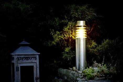LED-es kültéri lámpatest E27 nemesacél, Heitronic 36994 SATURN 2. kép