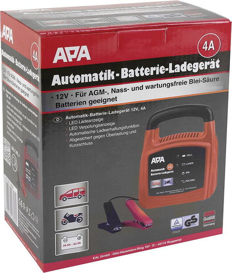 APA 16626 Automatikus töltő 12 V 27 A, 4 A 2. kép