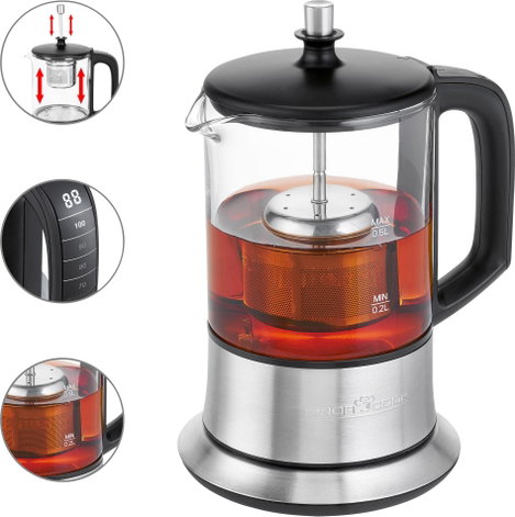 Profi Cook PC-TK 1165 Vízforraló Zsinór nélküli Nemesacél 5. kép