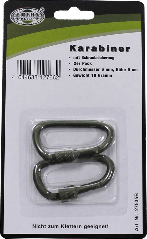 MFH 27535B Karabíner D6x60O 6 mm x 60 mm 2 db 2. kép