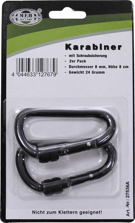 MFH 27536A Karabíner D8x80S 8 mm x 80 mm 2 db 2. kép