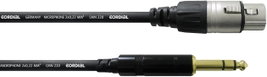 Cordial CFM 1,5 FV XLR Összekötőkábel [1x XLR alj - 1x Jack-dugó, 6,35 mm-es] 1.50 m Fekete