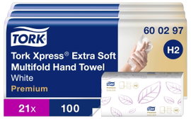 TORK 600297 Xpress Multifold Premium Papír kéztörlők (H x Sz) 34 cm x 21.2 cm Fehér N/A 2100 db