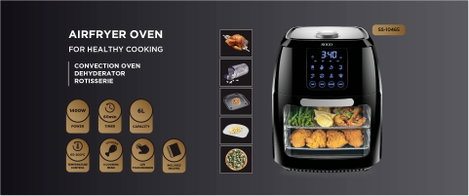 SOGO Human Technology 1800 Forrólevegős fritőz 1800 W Fekete 3. kép