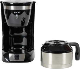 SOGO Human Technology Drip Inox 10 Kávéfőző Fekete Kapacitás, csésze=10 Üveg kanna, Melegentartás