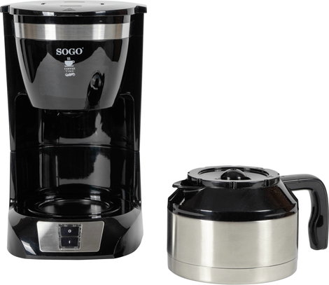 SOGO Human Technology Drip Inox 10 Kávéfőző Fekete Kapacitás, csésze=10 Üveg kanna, Melegentartás