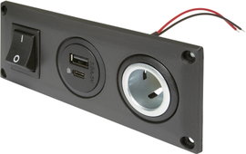 ProCar Beépített aljzat USB-C / A kettős dugaszoló aljzattal és 1 kapcsolóval Terhelhetőség max.=20 
