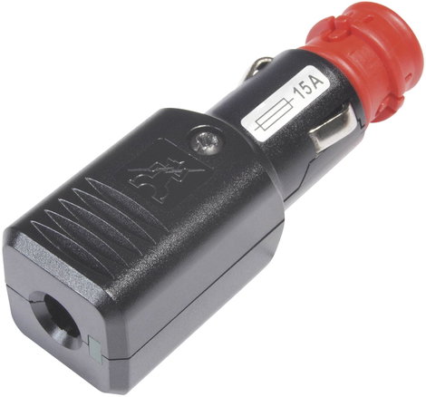 ProCar Univerzális dugasz NG 15A LED, húzásmentesítéssel, biztosítékkal, 12–24 volt Terhelhetőség ma 2. kép