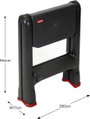 Curver 155160 Összehajtható fellépő Antracit, Piros 3.22 kg 4. bélyegkép