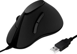 LogiLink ID0158 Ergonomikus egér USB Optikai Fekete 5 Gombok 1000 dpi Ergonómikus