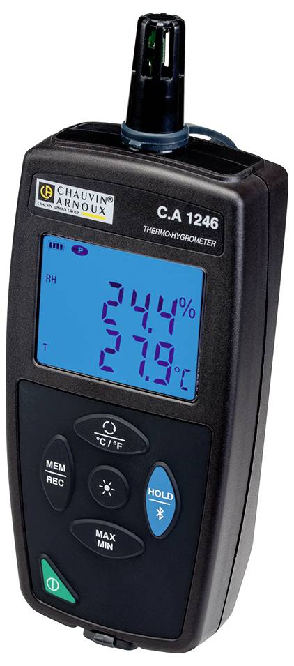 Chauvin Arnoux C.A 1246 Légnedvesség mérő 3.0 % rF 98.0 % rF Adatgyűjtő és vezeték nélküli USB-s csa 2. kép