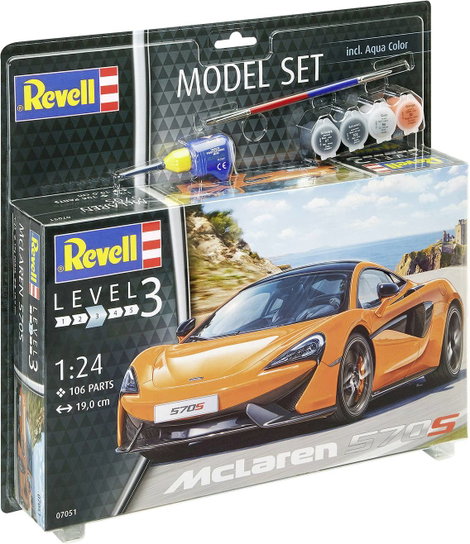 Revell 67051 McLaren 570S Autómodell építőkészlet 1:24 2. kép