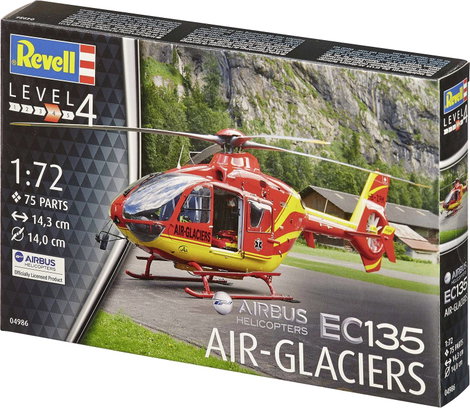 Revell 04986 Airbus EC-135 Air-Glaciers Helikopter építőkészlet 1:72