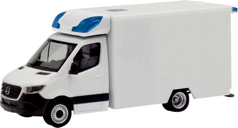 Herpa 013826 H0 Sürgősségi jármű modell Mercedes Benz Mini készlet Sprinter 18 Fahrtec RTW (új test) 3. kép