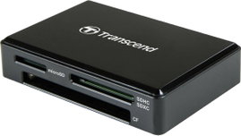 Transcend TS-RDC8K2 Külső memóriakártya olvasó USB-C® USB 3.1 (1. gen) Fekete