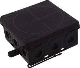 Wiska 10109588 Leágaztató doboz (H x Sz x Ma) 86 x 86 x 41 mm Fekete (RAL 9005) IP55 1 db