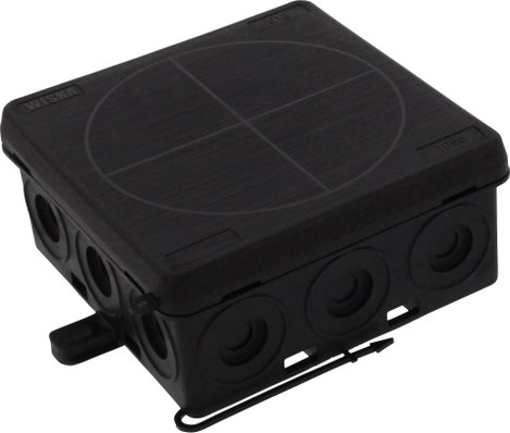 Wiska 10109588 Leágaztató doboz (H x Sz x Ma) 86 x 86 x 41 mm Fekete (RAL 9005) IP55 1 db