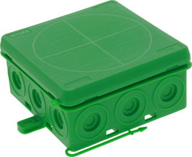 Wiska 10109593 Leágaztató doboz (H x Sz x Ma) 86 x 86 x 41 mm Zöld IP55 1 db