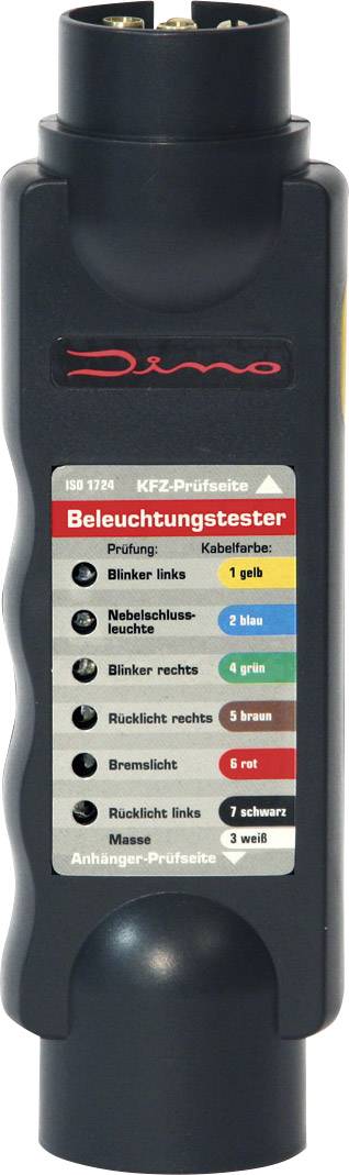 Világításvizsgáló a pótkocsi foglalatához és csatlakozójához 12 V DINO 130081 2. kép