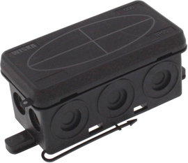 Wiska 10109578 Leágaztató doboz (H x Sz x Ma) 86 x 44 x 41 mm Fekete (RAL 9005) IP55 1 db