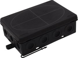 Wiska 10109596 Leágaztató doboz (H x Sz x Ma) 125 x 86 x 41 mm Fekete (RAL 9005) IP55 1 db