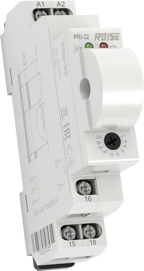 Felügyeleti relé 24, 24 - 24, 240 V/DC, V/AC 1 váltó Rose LM PRI-32 1 db
