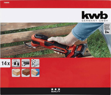 kwb 709890 Élező- és polírozó készülék 14 részes 3. kép