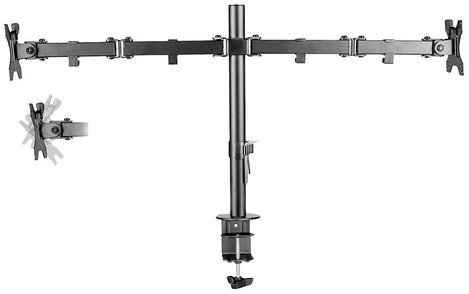 Neomounts FPMA-D550DBLACK 2 részes Monitor asztali tartó 25,4 cm (10) - 81,3 cm (32) Csuklóval mozga 10. kép