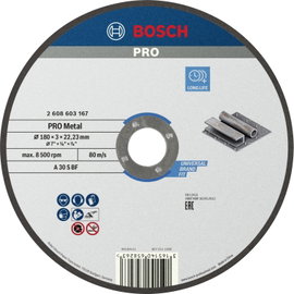 Bosch Accessories 2608603167 2608603167 Vágótárcsa, egyenes 180 mm 1 db Acél