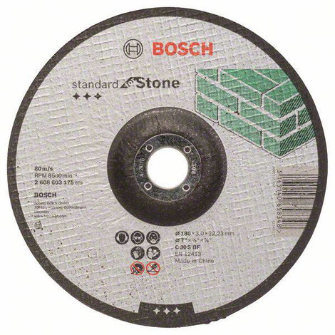 Bosch Accessories 2608603175 2608603175 Vágótárcsa, hajlított 180 mm 1 db
