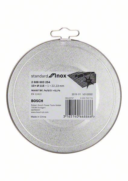 Bosch Accessories 2608603254 2608603254 Vágótárcsa, egyenes 115 mm 1 db Acél 2. kép