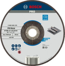 Bosch Accessories Bosch Power Tools 2608600315 Nagyolótárcsa, hajlított 180 mm 1 db Acél