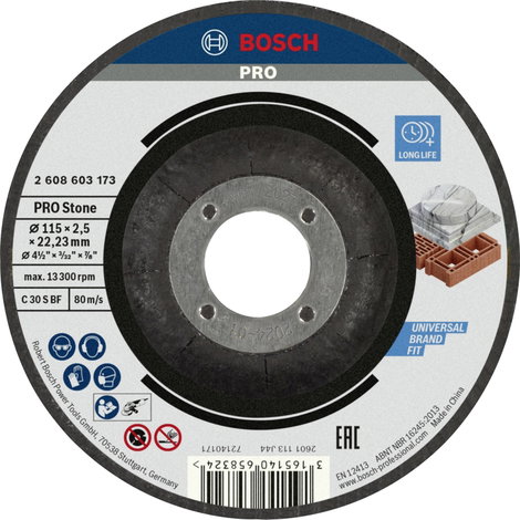 Bosch Accessories 2608603173 2608603173 Vágótárcsa, hajlított 115 mm 1 db