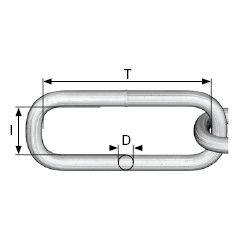 dörner + helmer 171834G Kerekacél lánc Ezüst Acél Galvanikusan cinkezett 30 m 2. kép