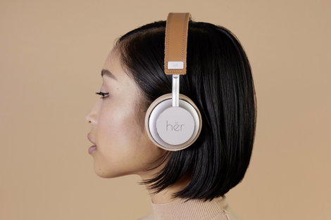 HER HF8 On Ear headset Bluetooth®, Vezetékes Bézs, Ezüst Hangerő szabályozás 11. kép