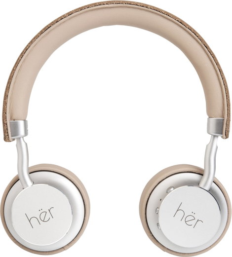 HER HF8 On Ear headset Bluetooth®, Vezetékes Bézs, Ezüst Hangerő szabályozás 3. kép